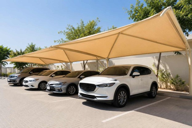 How Car Parking Shades Reduce Vehicle Heat Damage in Qatar